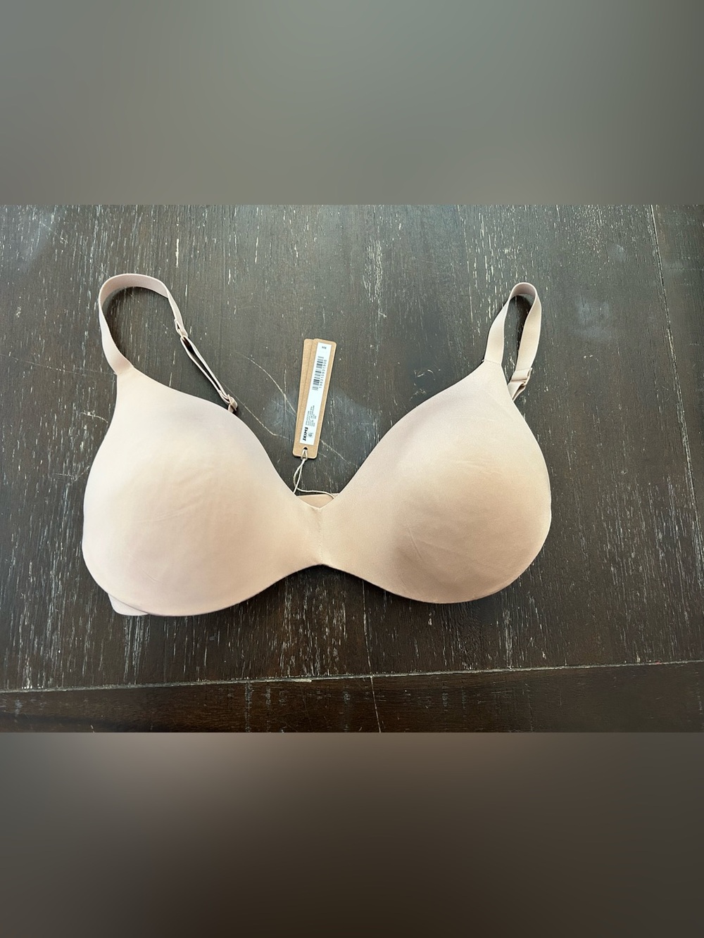 SKIMS Light Beige Seamless T-Shirt Bra